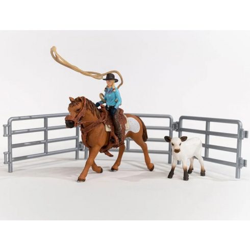 Schleich 42577 Lovas cowgirl lasszóval