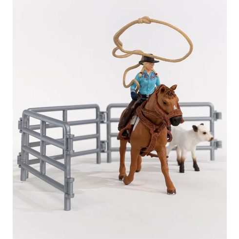 Schleich 42577 Lovas cowgirl lasszóval
