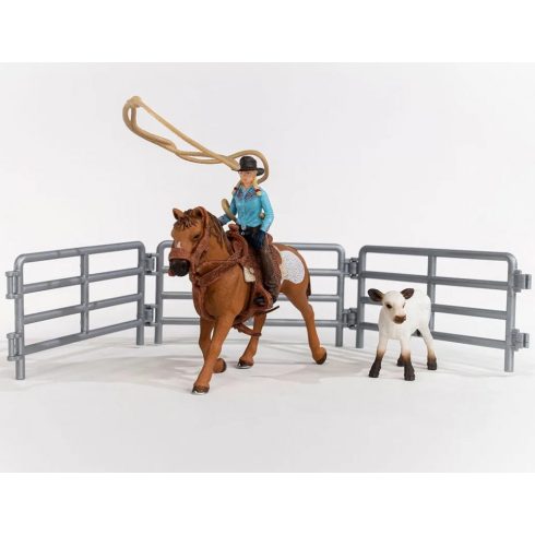 Schleich 42577 Lovas cowgirl lasszóval