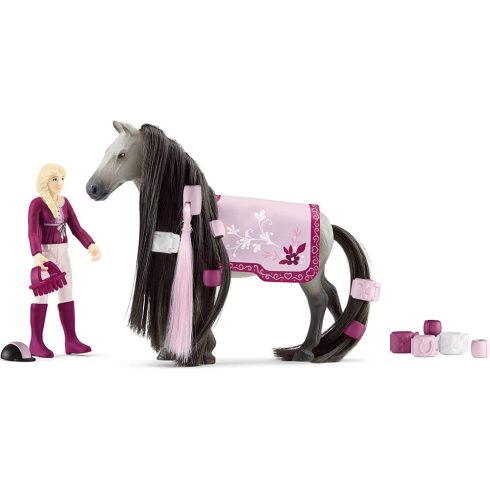 Schleich 42584 Sofia és Dusty Trakehnen lova fésülhető sörénnyel