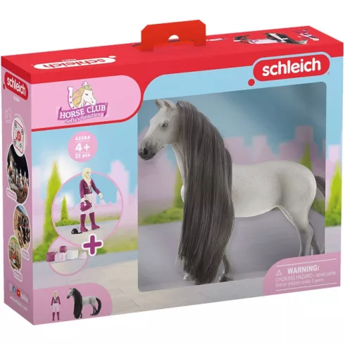 Schleich 42584 Sofia és Dusty Trakehnen lova fésülhető sörénnyel
