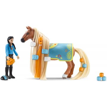   Schleich 42585 Kim és Criollo Definitivo lova fésülhető sörénnyel