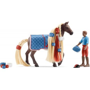   Schleich 42586 Leo és Rocky Mountain lova fésülhető sörénnyel