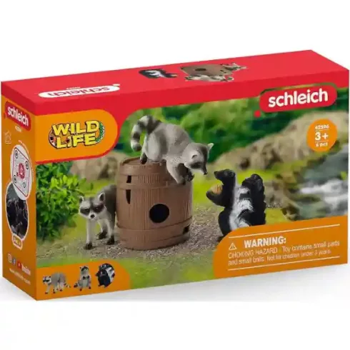 Schleich 42596 Mosómedvék és borz játéka a dióval