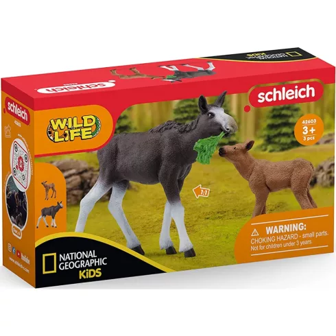 Schleich 42603 Jávorszarvas borjával