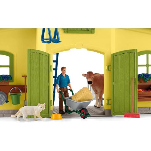 Schleich 42605 Farm istállóval és állatokkal