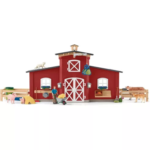 Schleich 42606 Farm istállóval és állatokkal
