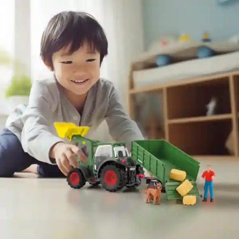 Schleich 42608 Traktor pótkocsival