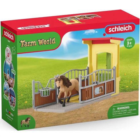 Schleich 42609 Istálló izlandi pónival
