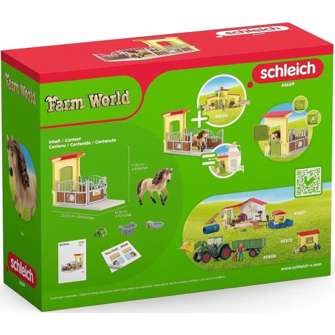Schleich 42609 Istálló izlandi pónival