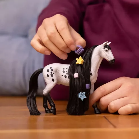Schleich 42622 Knabstrupper csődör fésülhető sörénnyel