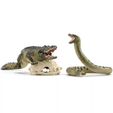 Schleich 42625 Anakonda és aligátor csatája