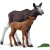 Schleich 42629 Jávorszarvas tehén a borjával