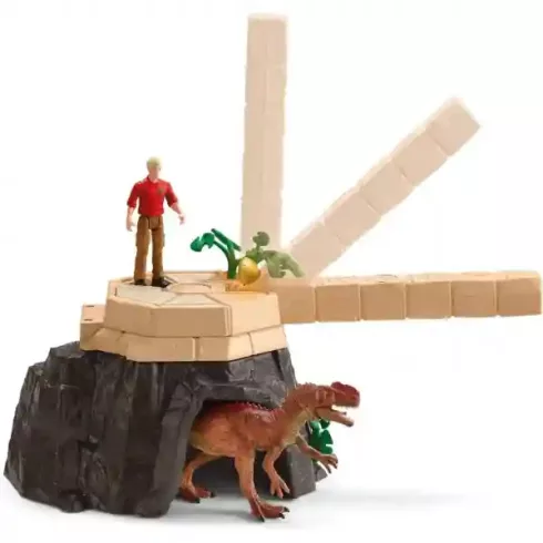 Schleich 42656 A dinó templom meghódítása Mega-Set, dinoszauruszok, Monolophosaurus, Postosuchus
