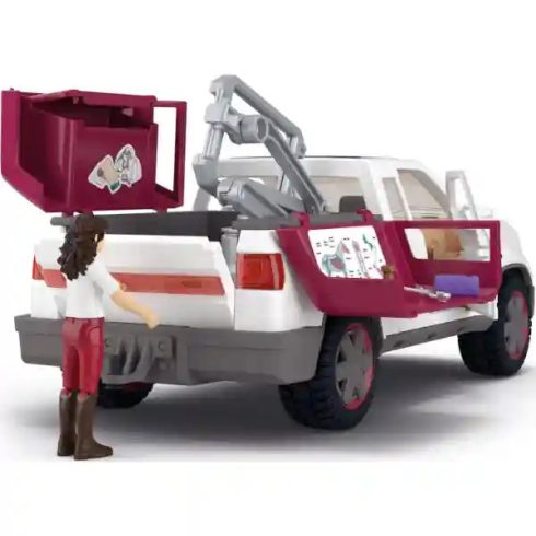 Schleich 42704 Állatorvosi lószállító autó Tennessee Walker lóval (csomagolássérült)