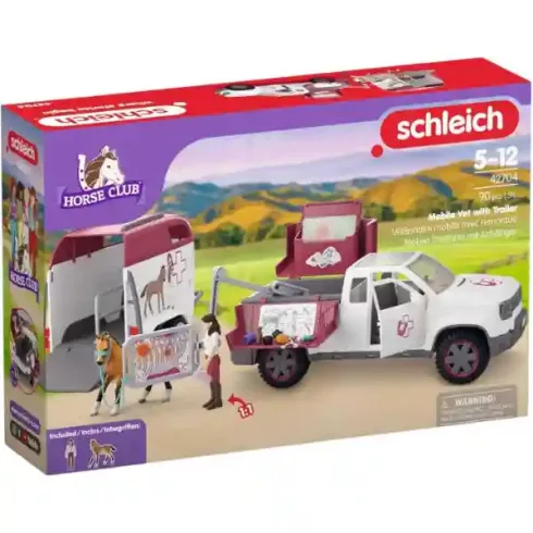 Schleich 42704 Állatorvosi lószállító autó Tennessee Walker lóval