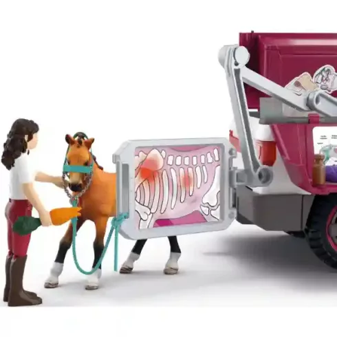 Schleich 42704 Állatorvosi lószállító autó Tennessee Walker lóval