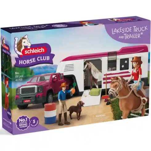 Schleich 42705 Lószállító terepjáróval és lovakkal (csomagolássérült)