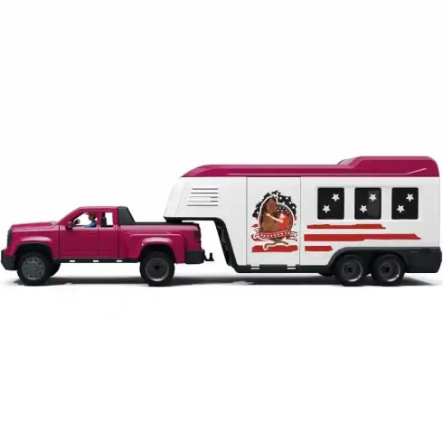 Schleich 42705 Lószállító terepjáróval és lovakkal (csomagolássérült)