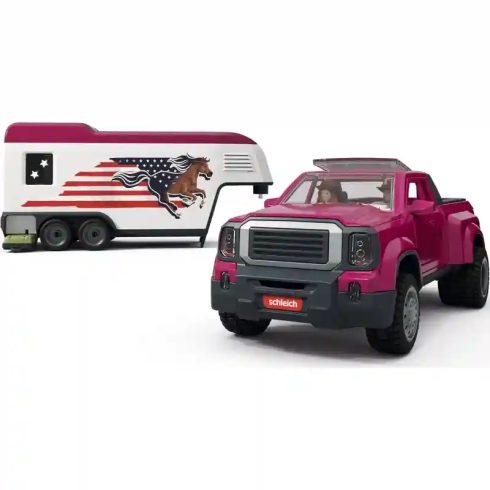 Schleich 42705 Lószállító terepjáróval és lovakkal (csomagolássérült)