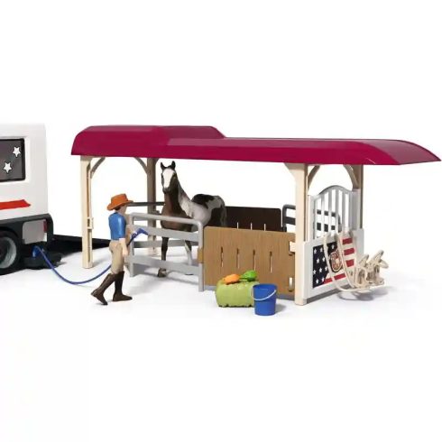 Schleich 42705 Lószállító terepjáróval és lovakkal (csomagolássérült)