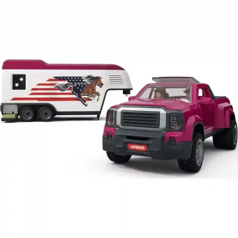 Schleich 42705 Lószállító terepjáróval és lovakkal