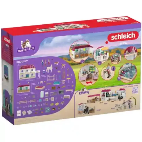 Schleich 42706 Hannah családi háza lovardával és lovakkal