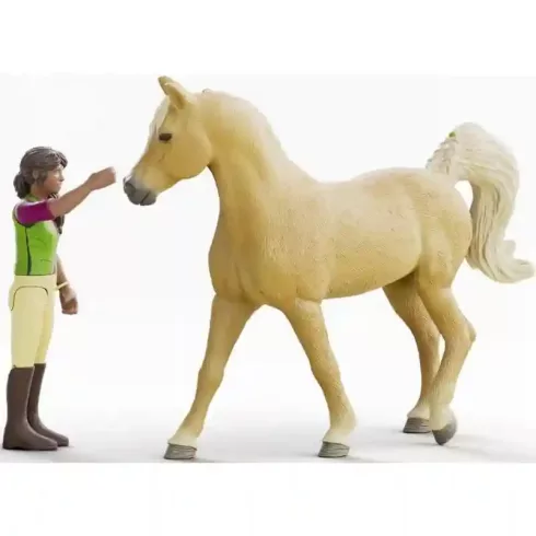Schleich 42714 Sarah és Mystery lova
