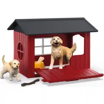 Schleich 42722 Kutyaház Golden retriever kutyákkal
