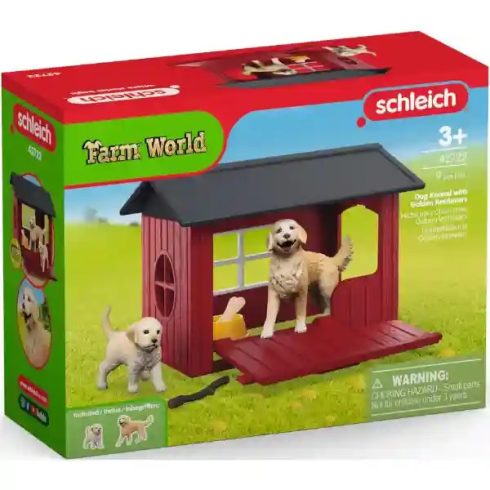 Schleich 42722 Kutyaház Golden retriever kutyákkal