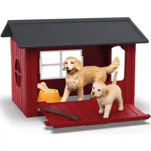 Schleich 42722 Kutyaház Golden retriever kutyákkal