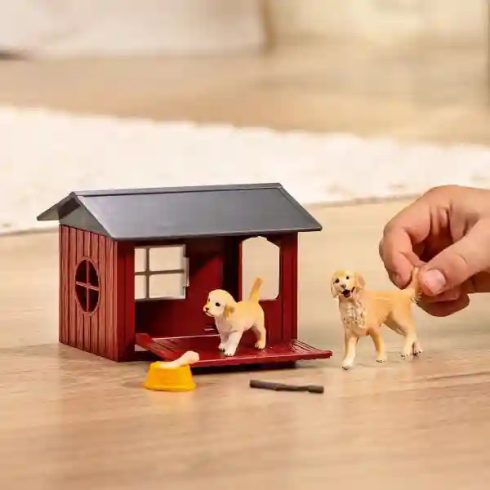 Schleich 42722 Kutyaház Golden retriever kutyákkal