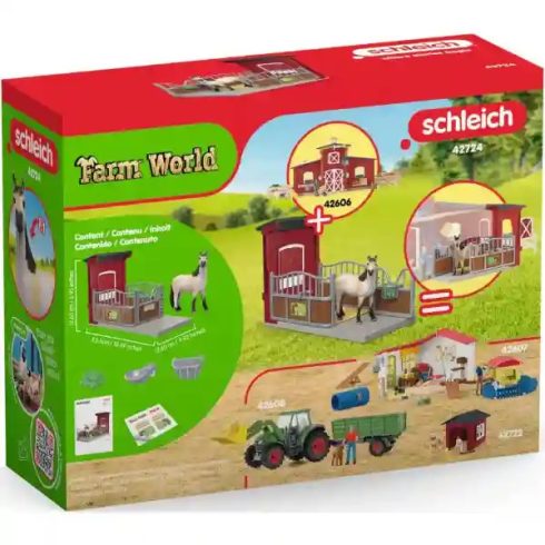 Schleich 42724 Istálló Musztáng kancával