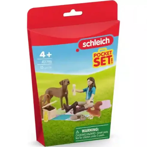 Schleich 42746 Piknikezés Lisával és kutyájával