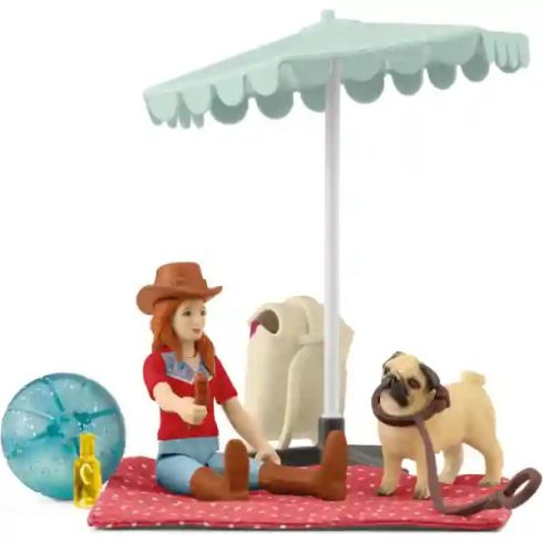 Schleich 42751 Strandolás Hannah-val és kiskutyájával