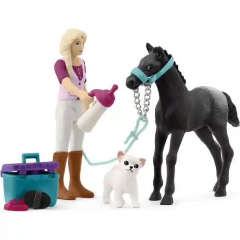 Schleich 42755 Sofia Appaloosa csikóval és kiskutyával