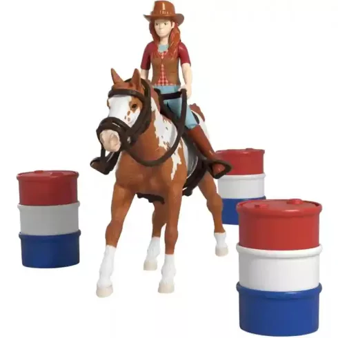 Schleich 42775 Hannah western lovaglókészlete Quarter horse lovával