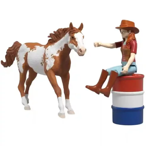 Schleich 42775 Hannah western lovaglókészlete Quarter horse lovával