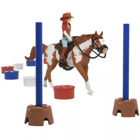 Schleich 42775 Hannah western lovaglókészlete Quarter horse lovával