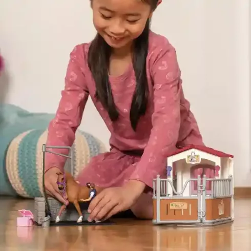 Schleich 72177 Lómosó és istálló hannoveri kancával