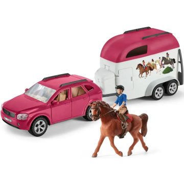   Schleich 72223 Lószállító autó Holstein lóval (csomagolássérült)