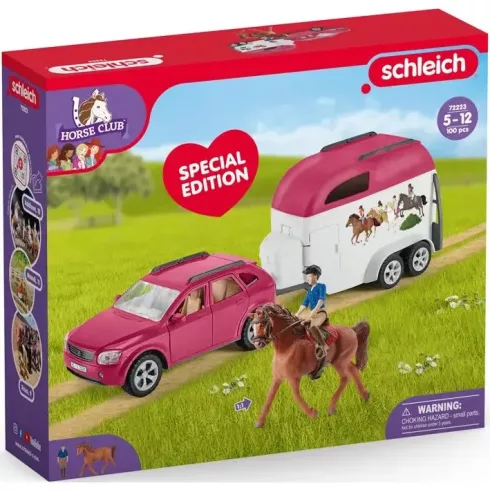 Schleich 72223 Lószállító autó Holstein lóval