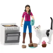 Schleich 81470 Délutáni főzőcskézés cicával