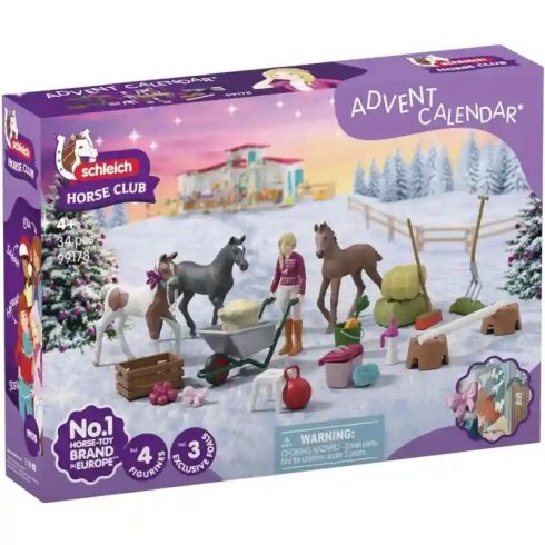 Schleich 99178 Karácsony - Adventi kalendárium, naptár - Karácsonyi csoda a Lakeside lovardában
