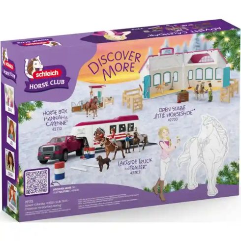 Schleich 99178 Karácsony - Adventi kalendárium, naptár - Karácsonyi csoda a Lakeside lovardában