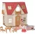 Epoch - Sylvanian Families 5567 Piros tetős babaház bútorokkal és csokoládényuszi figurával