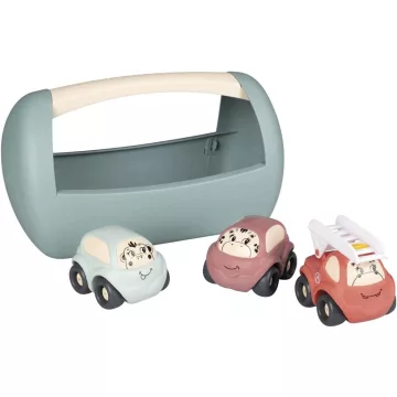Smoby Műanyag kisautó készlet hordozható ládában