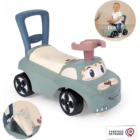 Smoby 2 az 1-ben cicás bébitaxi és járássegítő