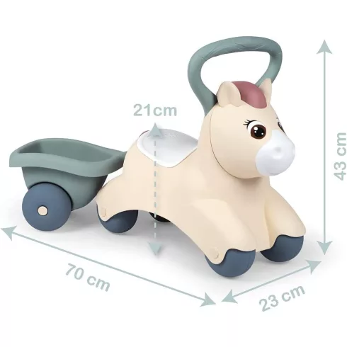 Smoby Póniló bébitaxi utánfutóval