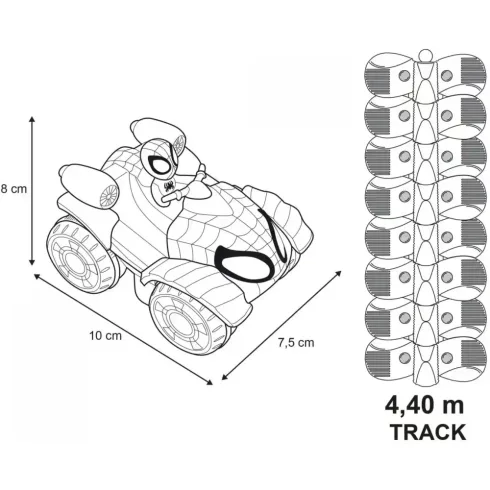 Smoby FleXtreme Miles Morales - Pókember kezdőkészlet autóval és pályával